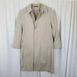 Oleg Cassini Insulated Placket Front Trench Coat Mens 34 XShort Removable Liner