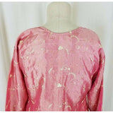 Vintage Indian Kurti Kurta Embroidered Tunic Dress Traditional Ethnic Satin S M