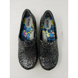 SoftWalk Grey's Anatomy Meredith Black Metallic Leather Clogs Shoes Womens 6.5 M