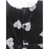 Garnet Hill Boutique Black Velvet Hearts Jumper Party Dress Girls sz 8 Maine USA