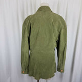 Georgetown Leather Design Leather Suede Wrap Jacket Coat Womens L Belt Tie Sash