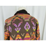 Cedar Canyon Woven Jacket Southwestern Tapestry Tribal Coat Jacket Womens L