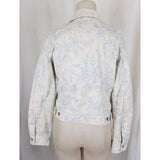 LRL Ralph Lauren Jeans Blue Floral French Toile Denim Jean Jacket Zip Womens M