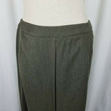 Talbots Stretch 100% Wool Faux Wrap Front Slit Maxi Skirt Vintage Womens 12 USA
