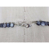 Speckled Black Glass Flat Circles Beads BEADED NECKLACE Contemporary Statement