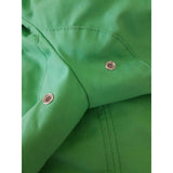 LL Bean Hooded Spring Green Cotton All Weather Windbreaker Trench Coat Womens M