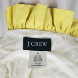 J.Crew Ruffle Open Front Swing 3/4 Sleeve Long Jacket Coat Womens 4P Cotton Sun