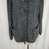 Gerard Darel Hooded Wool Toggle Knit Sweater Jacket Cardigan Coatigan Womens 3 L