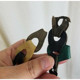 King's Green Leather Suede Hippie Boho Shoulder Bag Purse Handbag NOS Black Tan