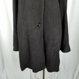 Forecaster Wool Hooded Skater Swing Coat A-Line Peacoat Womens 16 Velvet Trim