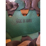 King's Green Leather Suede Hippie Boho Shoulder Bag Purse Handbag NOS Black Tan