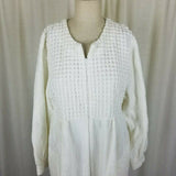 Talbots Intimates White Chenille Terrycloth Step In Midi Robe Womens M Australia