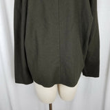 RL Ralph Lauren Black Label Open Front Wool Silk Swing Jacket Blazer Womens 10