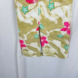 Oilily Hawaiian Hibiscus Floral Cropped Capris Culottes Pants Womens 6 Colorful