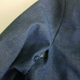 Vintage Hooded Deep Pile Fur Fleece Lined Blue Denim Jean Jacket Womens S XS 70s