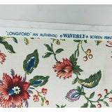Waverly Longford Jacobean Style Floral Cotton Fabric Material Roses Flowers USA