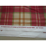 Richloom Original Design 2009 Tartan Plaid Screen printed Fabric US Canada