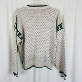 Vintage Woolrich Bird Geese Birdseye Knit Crewneck Sweater Men M Christmas Trees