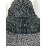 Due Per Due Animal Print Puff Sleeves Wide Collar Black Blazer Jacket Womens L