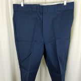 Vintage Dickies Shape Set Stain Release Twill Work Pants Mens 38x28 Navy NOS USA