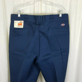 Vintage Dickies Shape Set Stain Release Twill Work Pants Mens 38x30 Navy NOS USA