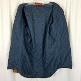 The Warm-Up Nylon Quilted Lined Plaid Flannel Long Sleeve Shirt Mens M Vintage