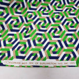 Vintage Klopman Mills Print Fabric 1+ Yards Material 1971 Psychedelic Abstract