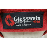 Giesswein Boiled Wool Red Cardigan Sweater Jacket Austria Tirol Maser Womens S 8