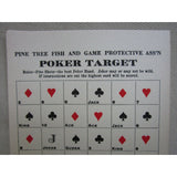 20 Vintage Pine Tree Fish & Game Assn. Poker Paper Targets Rifle Pistol Shooting
