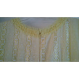 Vintage 70s Lace Ruffles Maxi Prairie Party Formal Modest Dress Womens S 60s MCM