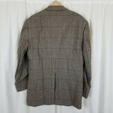 Hart Schaffner & Marx Plaid Pure Wool Sportcoat Jacket Blazer Mens 42L Tan Olive