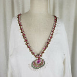 Inca Heavily Beaded Trim Linen VNeck Bell Sleeve Tunic Top Blouse Womens M India