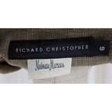 Richard Christopher Neiman Marcus woven linen wool blend dress and jacket set Womens 6