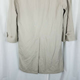 Oleg Cassini Insulated Placket Front Trench Coat Mens 34 XShort Removable Liner