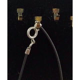 Brown Grizzly Black Bear Pewter Silver Black Rope Bead Necklace Pendant Charm