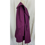 Laura Ashley Double Breasted Wide Lapel Swing Trench Coat Womens M Great Britain