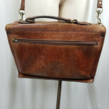 Old Angler Genuine Leather Distressed Messenger Bag Satchel Shoulder Briefcase