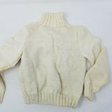 Vintage Handmade Cowichan Dancers Henley Knit Sweater Baby Boys Girls 12M Red