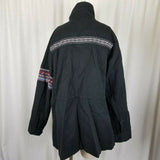 Billy T Southwestern Coat Jacket Black Tribal Womens 1X Plus SF1702JX Aztec Trim