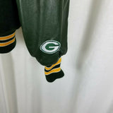 Vintage DeLong Green Bay Packers Letterman Sports Jacket Wool Leather Mens XL