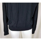 Perry Ellis VNeck Argyle Chevron Pullover Sweater Mens M Lightweight Black Gray