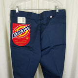 Vintage Dickies Shape Set Stain Release Twill Work Pants Mens 38x28 Navy NOS USA