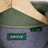 Orvis 1/4 Zip Pullover Sweater Sweatshirt Mens M Funnel Neck Henley Classic