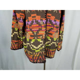Cedar Canyon Woven Jacket Southwestern Tapestry Tribal Coat Jacket Womens L