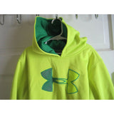 Under Armour Storm Neon Yellow Big Logo Hoodie Hooded Sweatshirt Youth Girls M