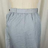 Peabody House PBD Blue Railroad Stripes Pinstriped Aline Skirt Womens 7 Career