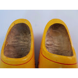 HEINEKEN BEER ADVERTISING PAIR OF WOOD SHOES CLOGS HOLLAND Yellow Carved Wooden