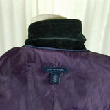 Vintage Tommy Hilfiger Black Velvet Jacket Blazer Womens L Riding Equestrian