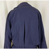 London Fog Cape Top Insulated Belted Buckle Spy Trench Coat Womens 12 Purple