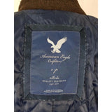 American Eagle Tweed Quilted Insulated Double Breasted Peacoat Jacket Womens S